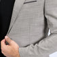 Mens Modern Fit Stretch Date Night Khaki Blazer