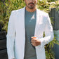 white modern fit stretch blazer men platini lifestyle