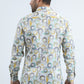 Mens Modern Fit Stretch Foil Fashion Beige Shirt