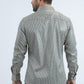 Mens Modern Fit Stretch Foil Fashion Beige Shirt