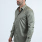 Mens Modern Fit Stretch Foil Fashion Beige Shirt