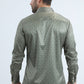 Mens Modern Fit Stretch Foil Fashion Beige Shirt