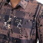 Black Brown Modern Fit Stretch Foil Fashion Shirt Men
