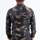 Black Modern Fit Stretch Foil Fashion Shirt Men