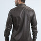 Mens Modern Fit Stretch Foil Fashion Black Shirt