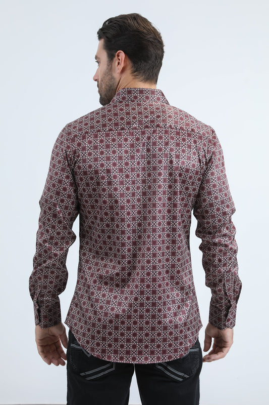 black organic link foil shirt platini