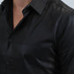 Mens Modern Fit Stretch Foil Fashion Black Shirt