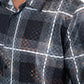 Mens Modern Fit Stretch Foil Fashion Black Shirt