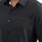 Mens Modern Fit Stretch Foil Fashion Black Shirt