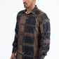 brown bold geometric foil shirt platini