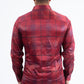Mens Modern Fit Stretch Foil Fashion Burgundy Shirt