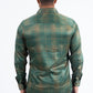 Green Modern Fit Stretch Foil Fashion Shirt Men