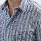 Mens Modern Fit Stretch Foil Fashion Grey Shirt