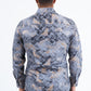 Grey Modern Fit Stretch Foil Fashion Shirt Men