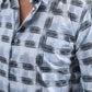 Mens Modern Fit Stretch Foil Fashion Lt. Grey Shirt
