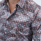 Mens Modern Fit Stretch Foil Fashion Lt. Grey Shirt