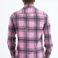 Mens Modern Fit Stretch Foil Fashion Pink Shirt