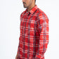 Mens Modern Fit Stretch Foil Fashion Red Shirt