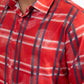 Mens Modern Fit Stretch Foil Fashion Red Shirt