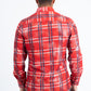 Mens Modern Fit Stretch Foil Fashion Red Shirt