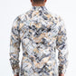 White Gold Modern Fit Stretch Foil Fashion Shirt Men