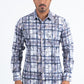 White Modern Fit Stretch Foil Fashion Shirt Men