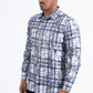 White Modern Fit Stretch Foil Fashion Shirt Men