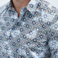 Mens Modern Fit Stretch Foil Fashion White Shirt