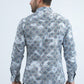 Mens Modern Fit Stretch Foil Fashion White Shirt