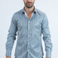 Mens Modern Fit Stretch Foil Fashion White Shirt