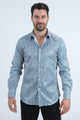 Mens Modern Fit Stretch Foil Fashion White Shirt