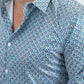 Mens Modern Fit Stretch Foil Fashion White Shirt