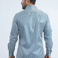 Mens Modern Fit Stretch Foil Fashion White Shirt