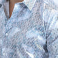 Mens Modern Fit Stretch Foil Fashion White Shirt