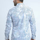 Mens Modern Fit Stretch Foil Fashion White Shirt