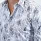 Mens Modern Fit Stretch Foil Fashion White Shirt