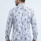 Mens Modern Fit Stretch Foil Fashion White Shirt