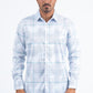 White Modern Fit Stretch Foil Fashion Shirt Men