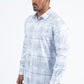 White Modern Fit Stretch Foil Fashion Shirt Men