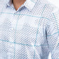 White Modern Fit Stretch Foil Fashion Shirt Men