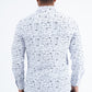 White Modern Fit Stretch Foil Fashion Shirt Men