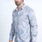 Mens Modern Fit Stretch Foil Fashion White Shirt