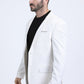 white beige pinstripe modern fit blazer men platini side