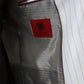 white beige pinstripe modern fit blazer men platini