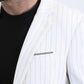 white beige pinstripe modern fit blazer men platini detail striped