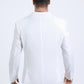 white beige pinstripe modern fit blazer men platini back