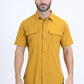 mustard performance solid shirt front  platini