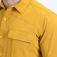 mustard performance solid shirt front detail platini