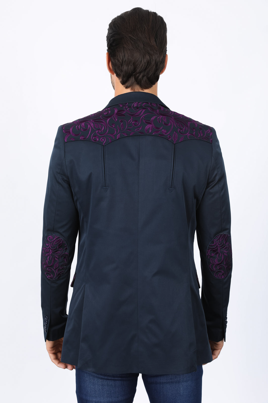 Mens Embroidery Fashion Blazer