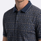 navy floral medallion print polo men platini side